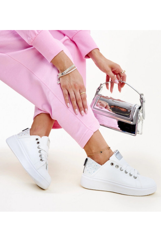 Balti-sudrabaini sporta apavi ar...