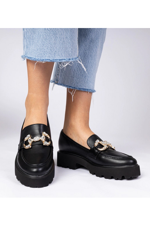 Melnas elegantas mokasīnas ar...