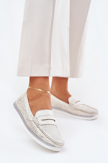 moteriški mokasinai no eko ādas sudraba krāsā 2