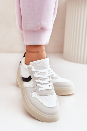 Zems Sneakers modeļa apavi Sieviešu ar platformu baltas krāsas Telmira