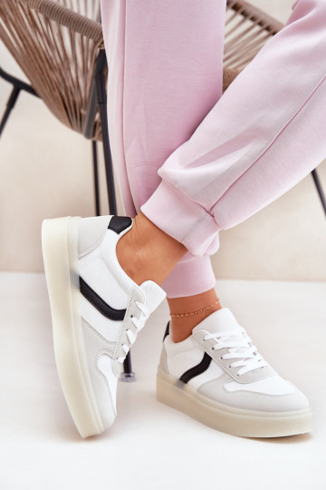 Zems Sneakers modeļa apavi Sieviešu ar platformu baltas krāsas Telmira 2