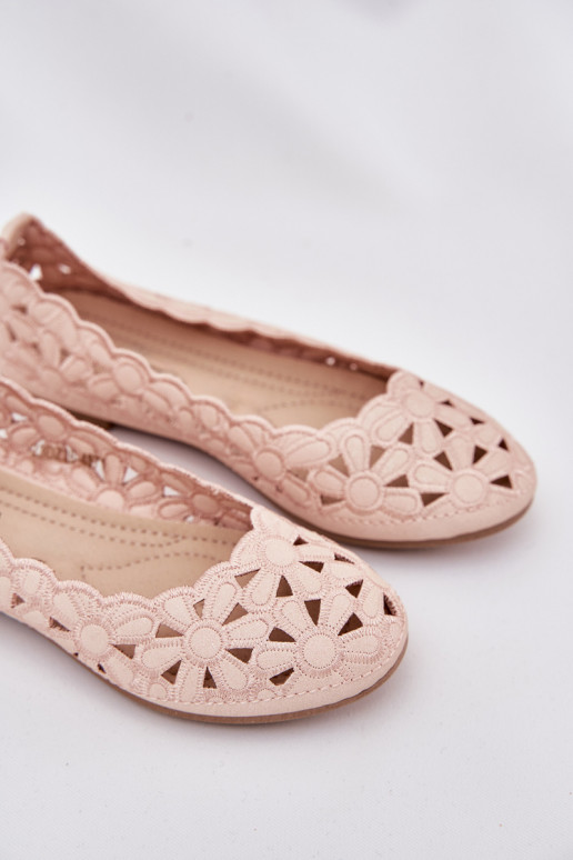 Ažūrs balerīnas Bērnu apavi ar mirdzumu Rozā krāsas Zindira Ažūrs balerīnas Bērnu apavi ar mirdzumu Rozā krāsas Zindira