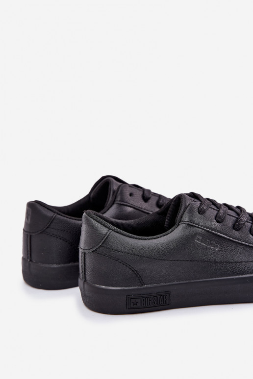 Vīriešiem Klasiska modeļa sporta apavi ar līdzenu zoli no eko ādas Big Star NN174252 melnas krāsas