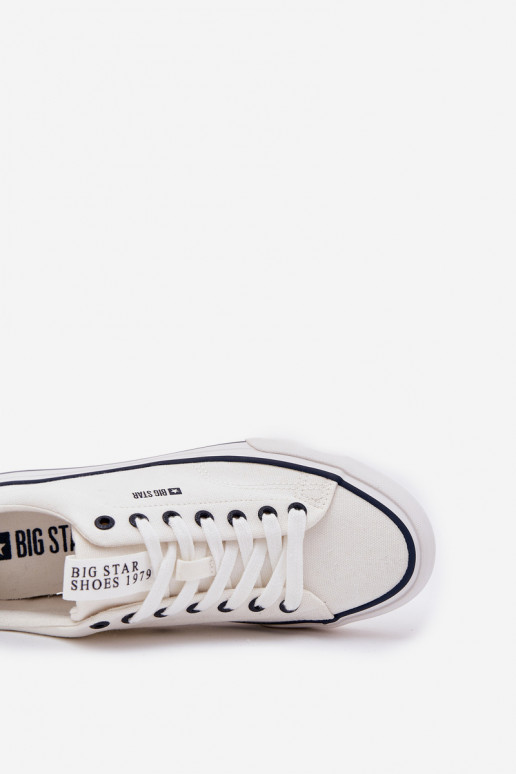 Zemi Vīriešu brīvā laika apavi Big Star NN174017 baltā krāsā Zemi Vīriešu brīvā laika apavi Big Star NN174017 baltā krāsā
