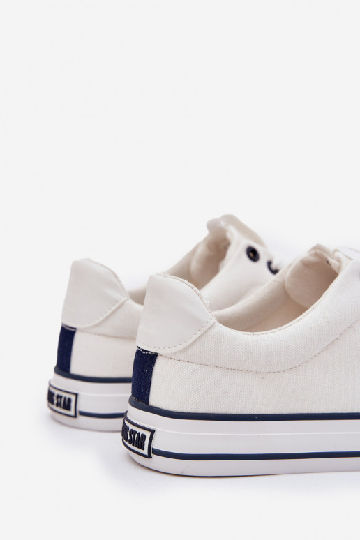 Zemi Vīriešu brīvā laika apavi Big Star NN174017 baltā krāsā Zemi Vīriešu brīvā laika apavi Big Star NN174017 baltā krāsā