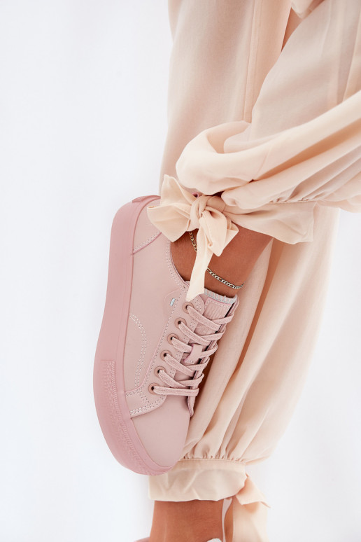 sieviešu puszābaki ar platformu no eko ādas Big Star RR274A294 Rozā krāsas