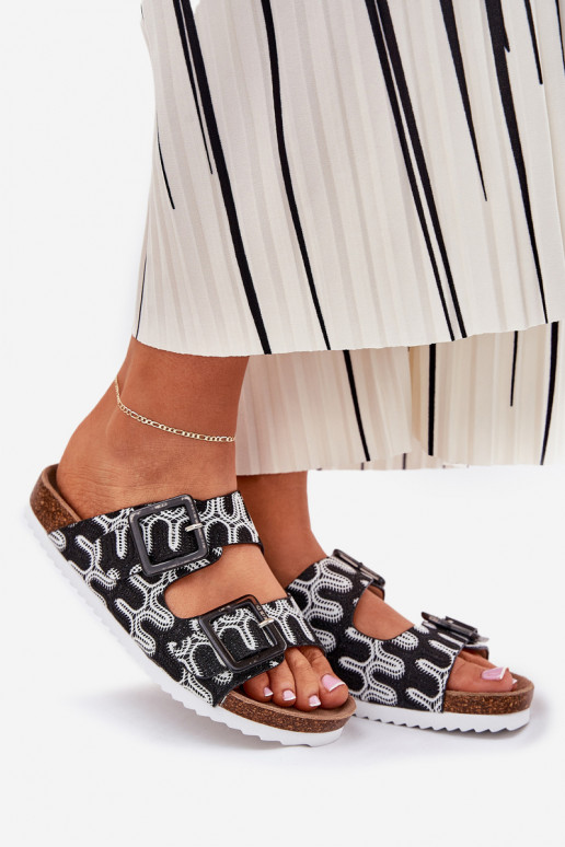 sieviešu čības ar sprādzēm Un mirdzēt S.Barski RB51-006 melnas krāsas sieviešu čības ar sprādzēm Un mirdzēt S.Barski RB51-006 melnas krāsas