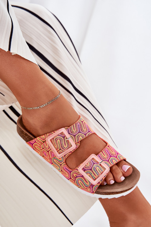 sieviešu čības ar sprādzēm Un mirdzēt S.Barski RB51-006 oranžas krāsas sieviešu čības ar sprādzēm Un mirdzēt S.Barski RB51-006 oranžas krāsas