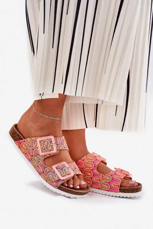 sieviešu čības ar sprādzēm Un mirdzēt S.Barski RB51-006 oranžas krāsas sieviešu čības ar sprādzēm Un mirdzēt S.Barski RB51-006 oranžas krāsas