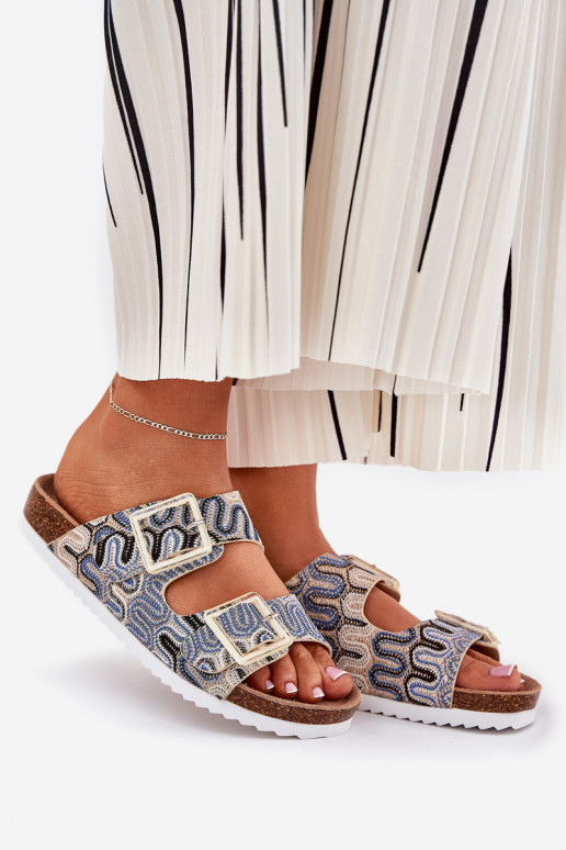 sieviešu čības ar sprādzēm Un mirdzēt S.Barski RB51-006 smilšu krāsas sieviešu čības ar sprādzēm Un mirdzēt S.Barski RB51-006 smilšu krāsas