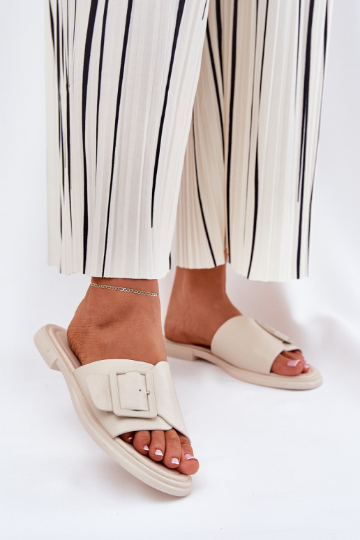 Čibas no dabīgas ādas Sieviešu ar sprādzēm D&A SJ2302-01 smilšu krāsas Čibas no dabīgas ādas Sieviešu ar sprādzēm D&A SJ2302-01 smilšu krāsas