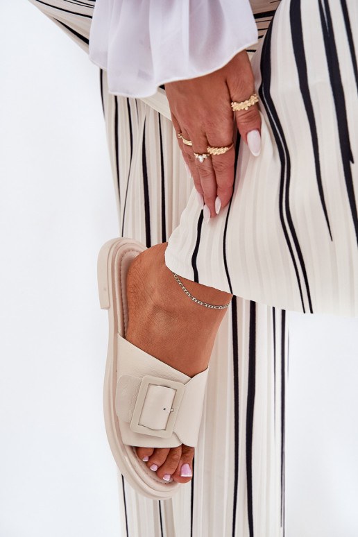 Čibas no dabīgas ādas Sieviešu ar sprādzēm D&A SJ2302-01 smilšu krāsas Čibas no dabīgas ādas Sieviešu ar sprādzēm D&A SJ2302-01 smilšu krāsas