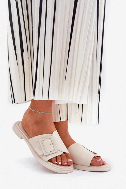 Čibas no dabīgas ādas Sieviešu ar sprādzēm D&A SJ2302-01 smilšu krāsas Čibas no dabīgas ādas Sieviešu ar sprādzēm D&A SJ2302-01 smilšu krāsas