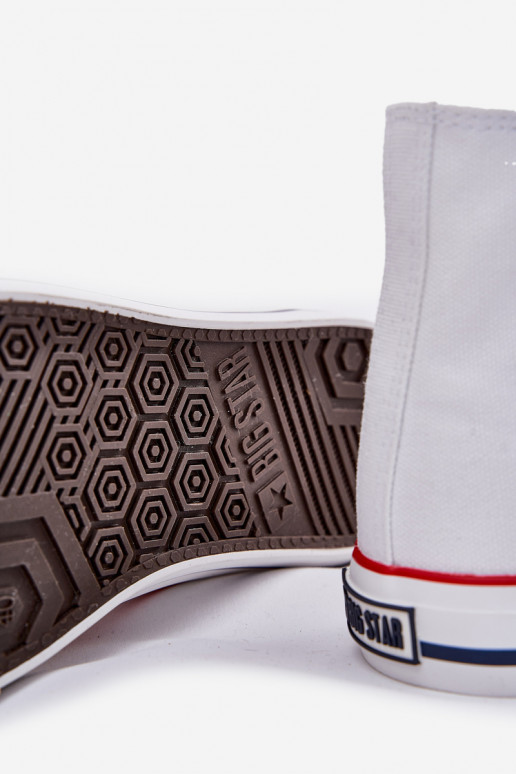 Auduma Vīriešu brīvā laika apavi Big Star NN174305 HI-POLY SYSTEM baltas krāsas