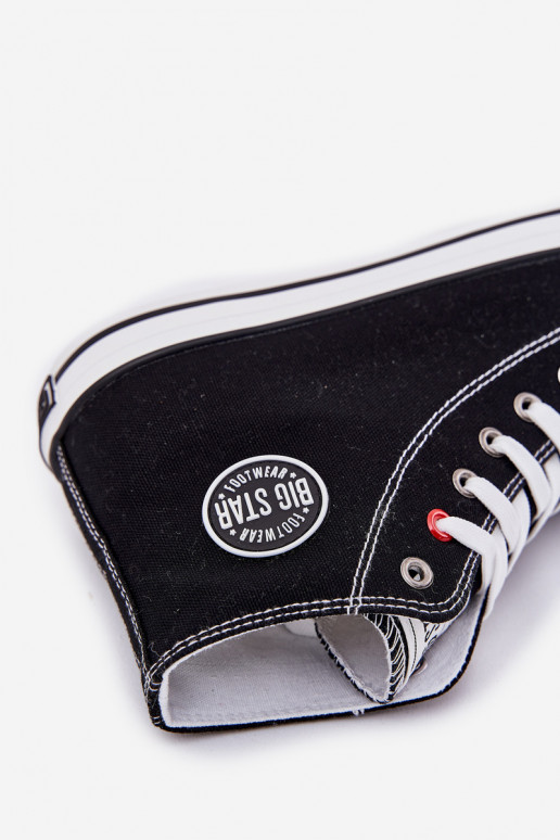 Auduma Vīriešu brīvā laika apavi Big Star NN174304 HI-POLY SYSTEM melnas krāsas