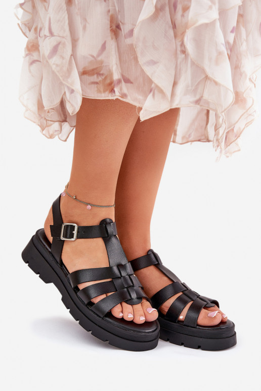 Eko Sieviešu basenes Sieviešu ar platformu melnas krāsas Nendales