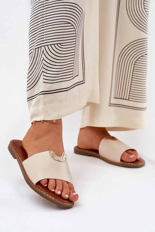 sieviešu čības Eko Āda Ar greznui Detalami smilšu krāsas Mevith