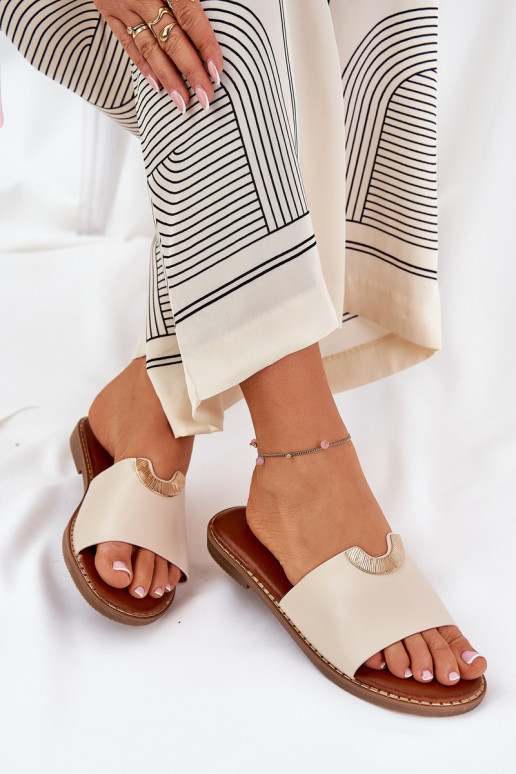 sieviešu čības Eko Āda Ar greznui Detalami smilšu krāsas Mevith