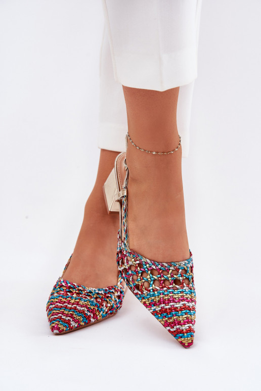 sandales ar papēdi Ar bizi I Szpiczastymi Noskami Dažādu krāsu Resterri