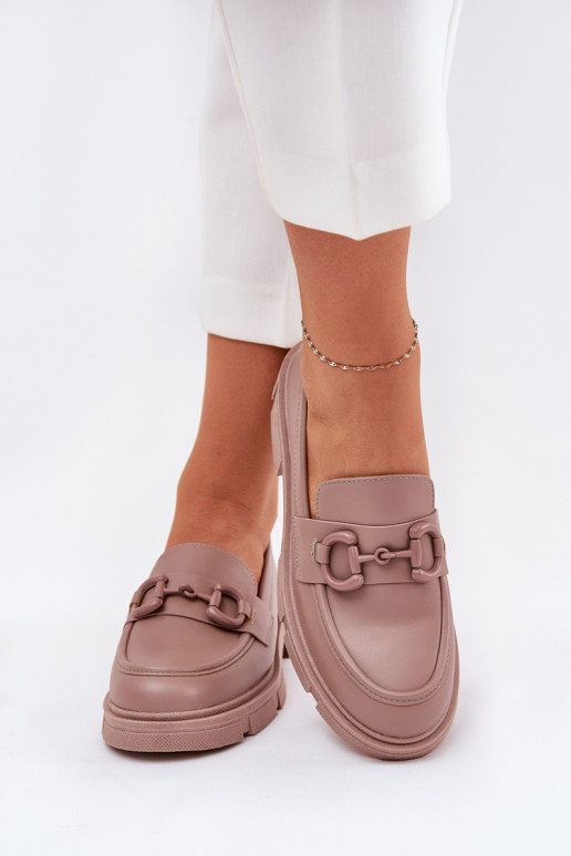 sieviešu mokasīni Eko Āda Ar greznu Detalem Haki krāsas Seftass