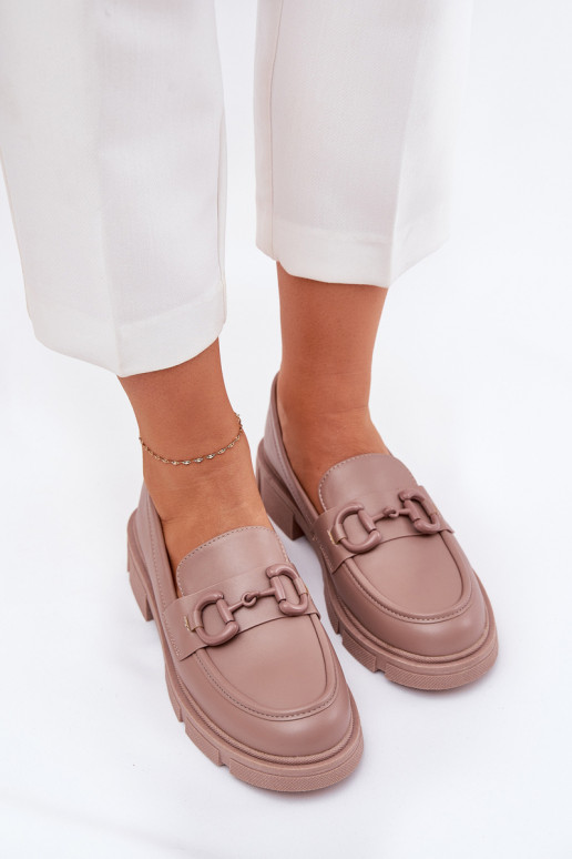 sieviešu mokasīni Eko Āda Ar greznu Detalem Haki krāsas Seftass