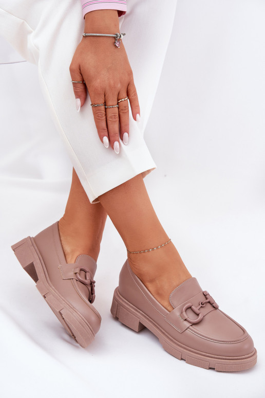 sieviešu mokasīni Eko Āda Ar greznu Detalem Haki krāsas Seftass