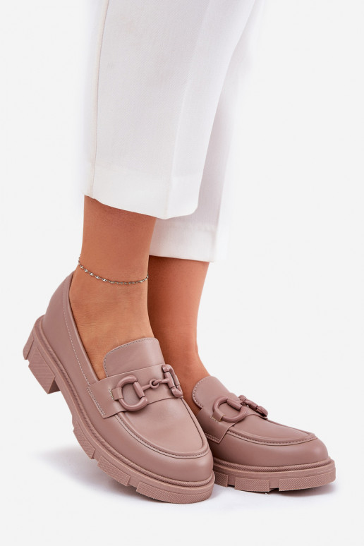 sieviešu mokasīni Eko Āda Ar greznu Detalem Haki krāsas Seftass