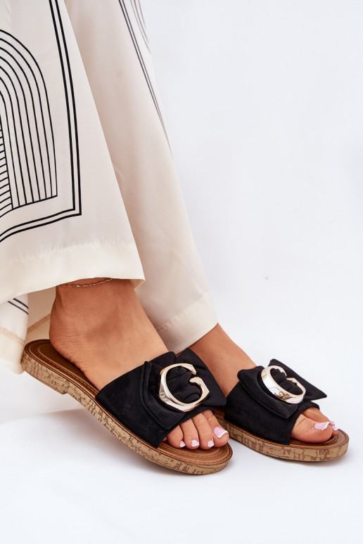 zempapēžu sieviešu čības Ar greznu Detalem melnas krāsas Nellodra