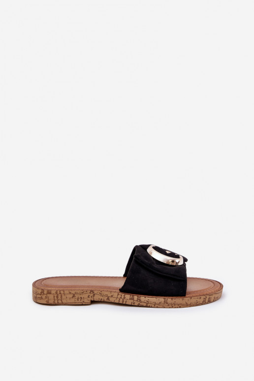 zempapēžu sieviešu čības Ar greznu Detalem melnas krāsas Nellodra