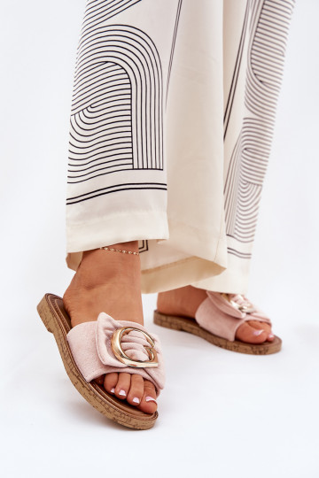 zempapēžu sieviešu čības Ar greznu Detalem Rozā krāsas Nellodra