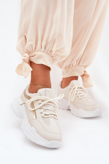 Sneakers modeļa apavi sporta apavi Sieviešu Uz biezas zoles smilšu krāsas Lerila 2