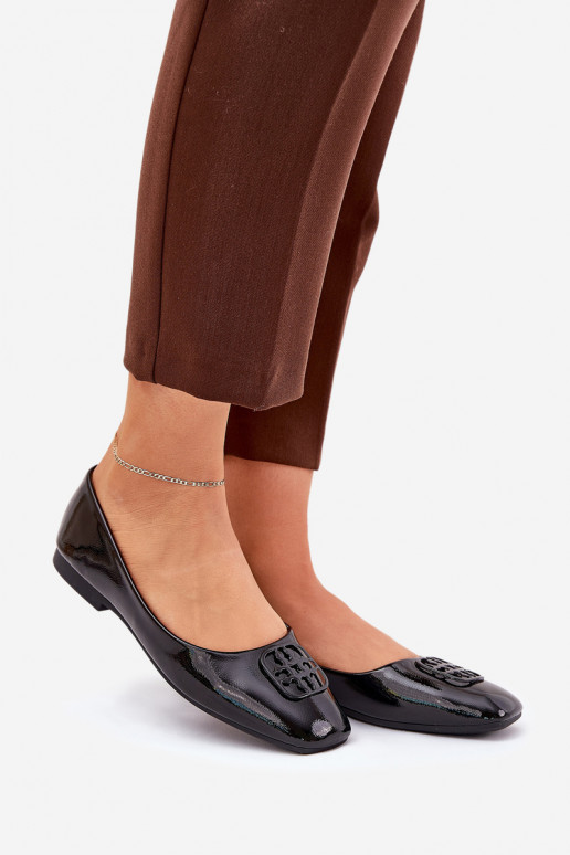 Laque Eleganta stila Balerīnas Sieviešu Ar greznu Detalem Vinceza 17377 melnas krāsas Laque Eleganta stila Balerīnas Sieviešu Ar greznu Detalem Vinceza 17377 melnas krāsas