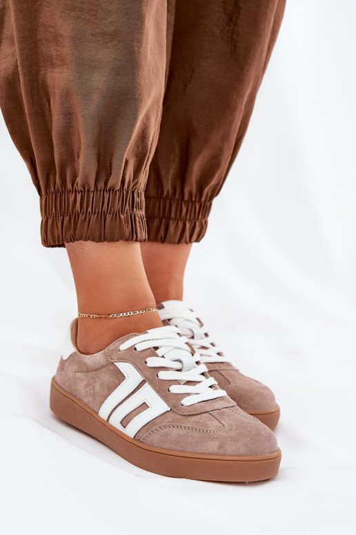 Sneakers modeļa apavi sporta apavi zamšādas Vinceza 79517 smilšu krāsas Sneakers modeļa apavi sporta apavi zamšādas Vinceza 79517 smilšu krāsas