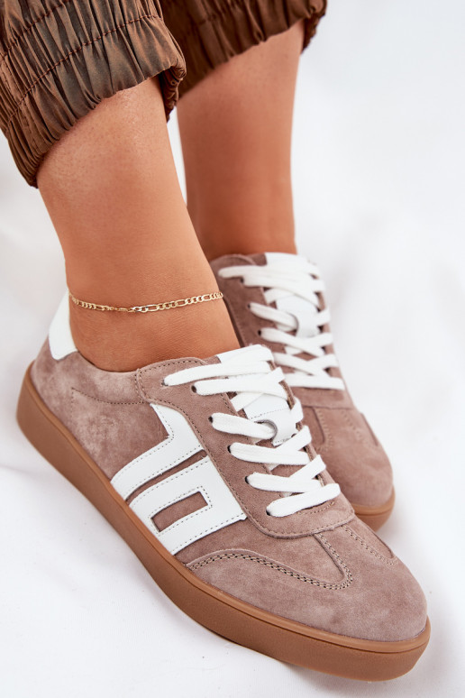 Sneakers modeļa apavi sporta apavi zamšādas Vinceza 79517 smilšu krāsas Sneakers modeļa apavi sporta apavi zamšādas Vinceza 79517 smilšu krāsas