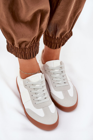 Sneakers modeļa apavi Sieviešu Big Star RR274371 Baltas-Pelēkas krāsas 2