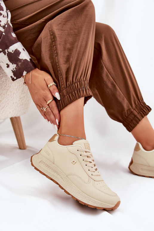 Gaisma sporta apavi Sieviešu Big Star RR274630 HI-POLY SYSTEM smilšu krāsas