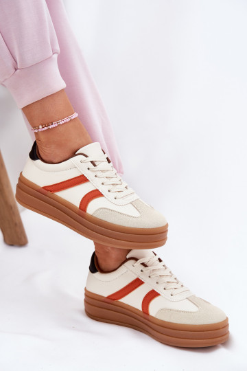 Sneakers modeļa apavi Sieviešu ar platformu smilšu krāsas Tolianna