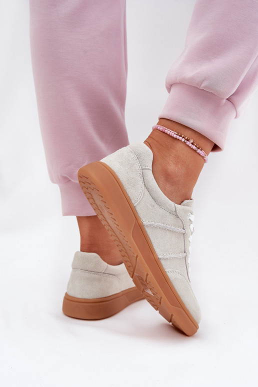 zamšādas Zems Sneakers modeļa apavi Sieviešu Pelēkas krāsas Paliana