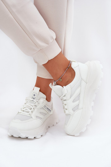 sporta apavi Sneakers modeļa apavi Sieviešu Uz biezas zoles baltas krāsas Prononice 2