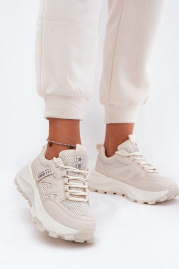 sporta apavi Sneakers modeļa apavi Sieviešu Uz biezas zoles smilšu krāsas Prononice 2