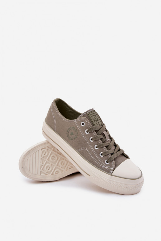 Vīriešu brīvā laika apavi ar platformu Big Star RR174325 Zaļas krāsas