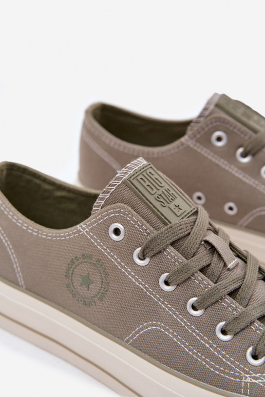 Vīriešu brīvā laika apavi ar platformu Big Star RR174325 Zaļas krāsas