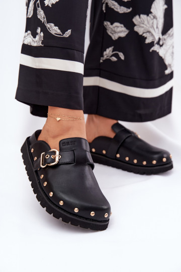 Čibas no dabīgas ādas Tukšas Sieviešu ar platformu Big Star RR274A378 melnas krāsas