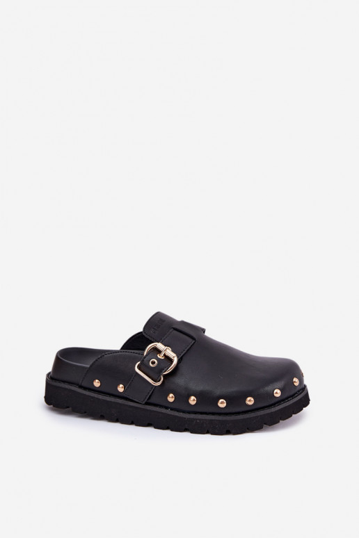 Čibas no dabīgas ādas Tukšas Sieviešu ar platformu Big Star RR274A378 melnas krāsas