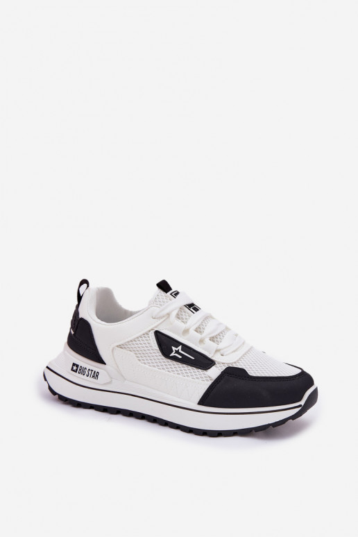 sporta apavi Sieviešu ar platformu Big Star RR274A223 HI-POLY SYSTEM Baltas-melnas krāsas