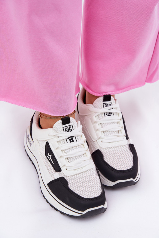 sporta apavi Sieviešu ar platformu Big Star RR274A223 HI-POLY SYSTEM Baltas-melnas krāsas