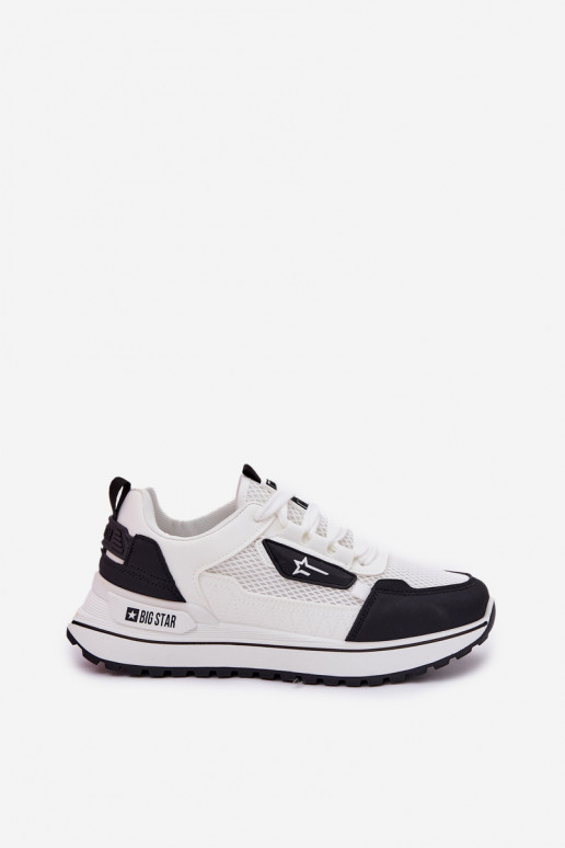 sporta apavi Sieviešu ar platformu Big Star RR274A223 HI-POLY SYSTEM Baltas-melnas krāsas