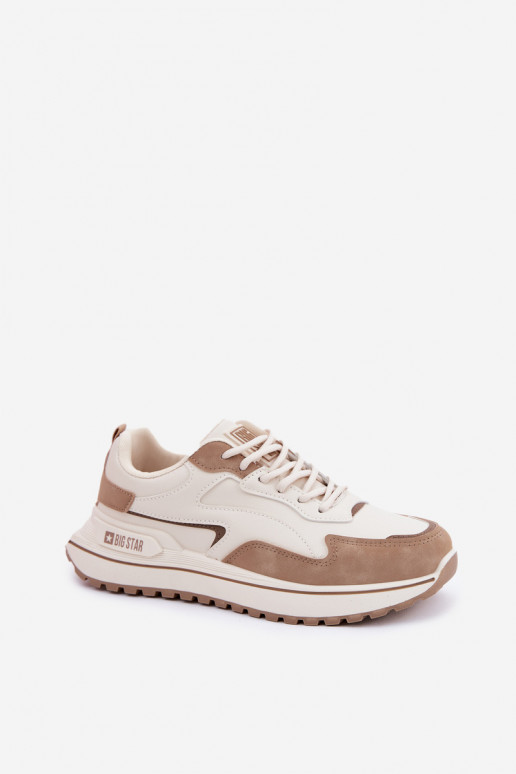 Sneakers modeļa apavi Sieviešu Big Star RR274A216 HI-POLY SYSTEM smilšu krāsas Sneakers modeļa apavi Sieviešu Big Star RR274A216 HI-POLY SYSTEM smilšu krāsas