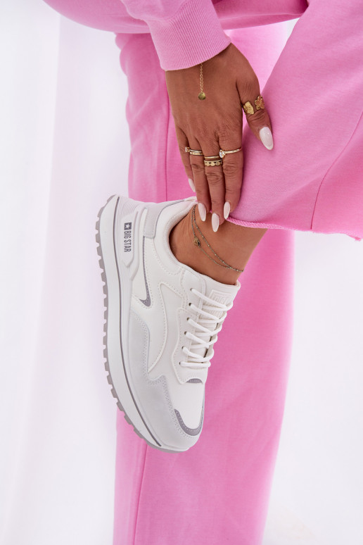 Sneakers modeļa apavi Sieviešu Big Star RR274A213 HI-POLY SYSTEM baltas krāsas
