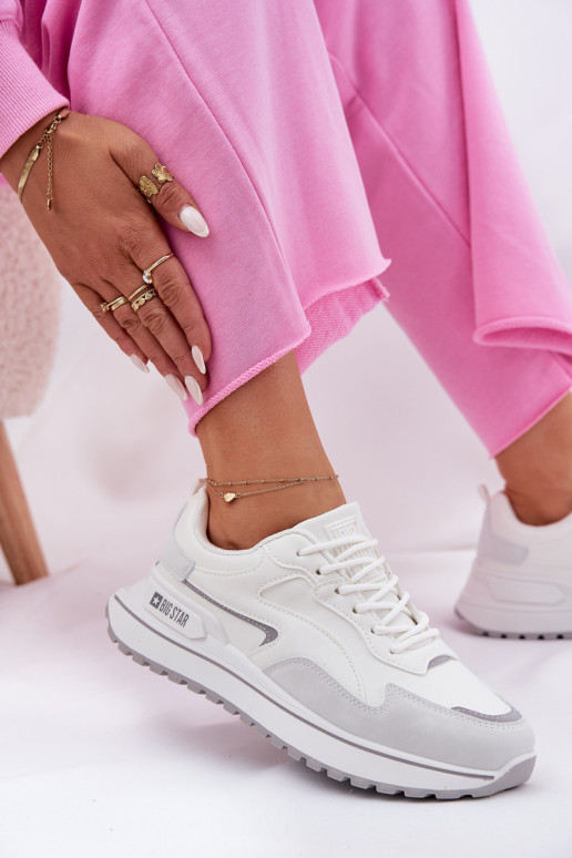 Sneakers modeļa apavi Sieviešu Big Star RR274A213 HI-POLY SYSTEM baltas krāsas